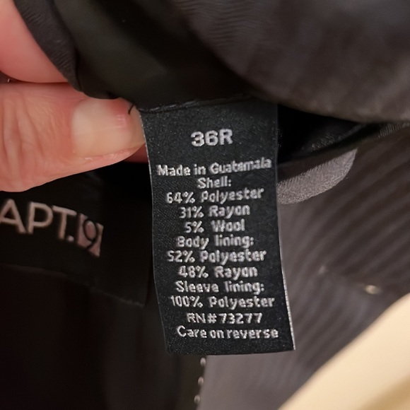 Dark gray suit coat - Picture 5 of 7